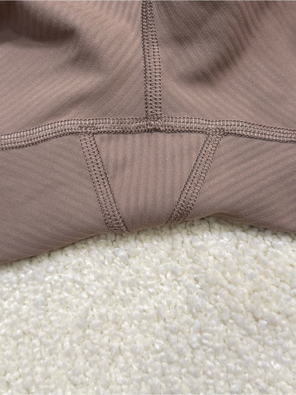 Lululemon Wunder Train High Rise Ribbed Leggings 28" Taupetastic Size 8 - Picture 7 of 11